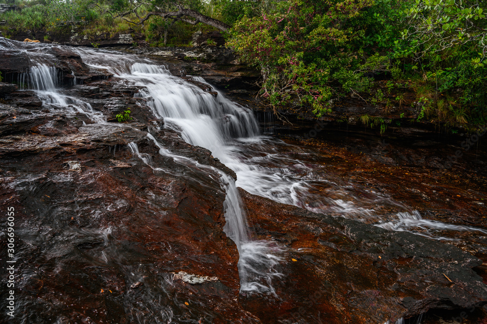Fototapeta premium The rainbow river or five colors river is in Colombia one of the most beautiful nature places, is called Crystal Canyon