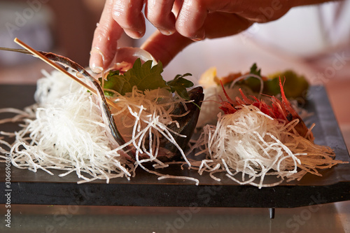 Otsukuri, Japanese traditional sashimi dish photo