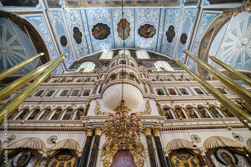 Church of Taxiarchis in Mesta, Chios Island, Greece photo