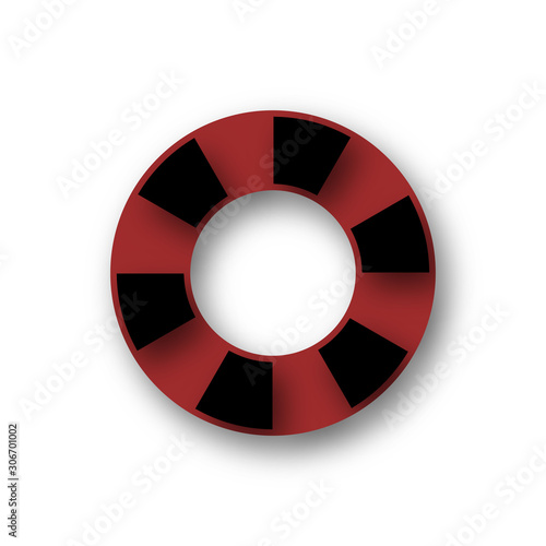 lifebuoy icon trendy flat design