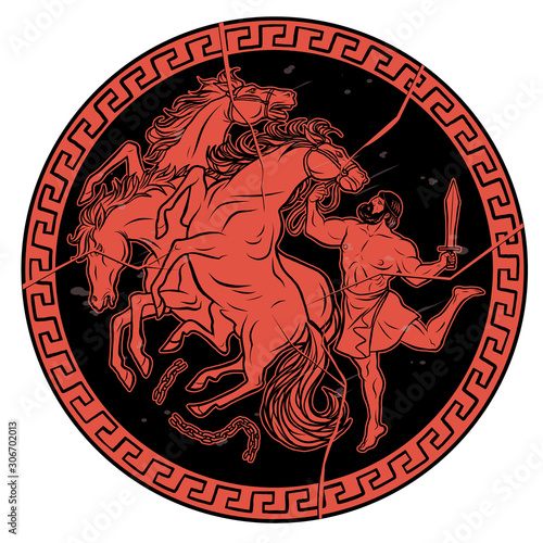 Mares of Diomedes. 12 Labours of Hercules Heracles