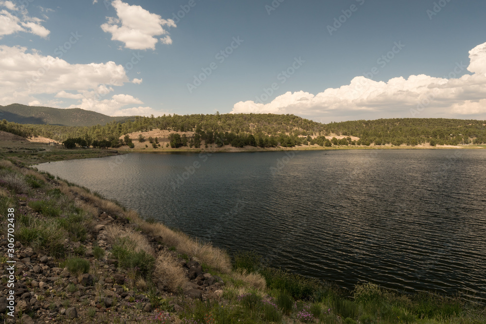 Western vista of Quemado Lake, New Mexico.