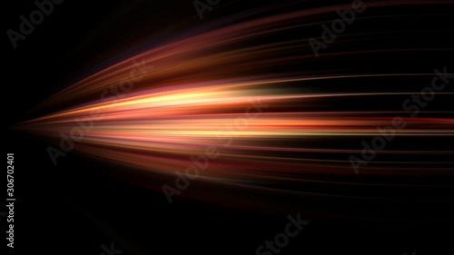 Red lines flaring from left to right - seamlessly looping abstract fractal background render