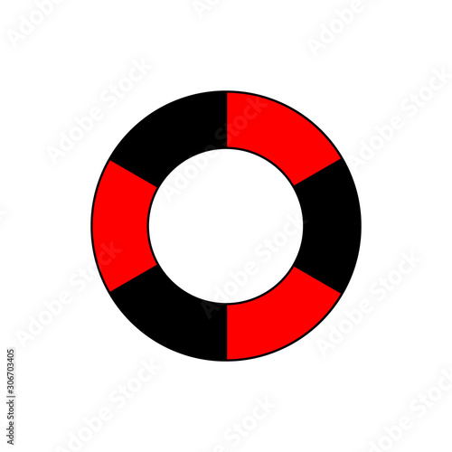 lifebuoy icon trendy flat design