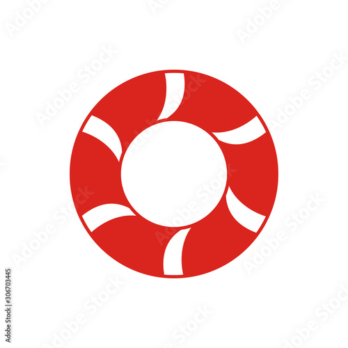 lifebuoy icon trendy flat design