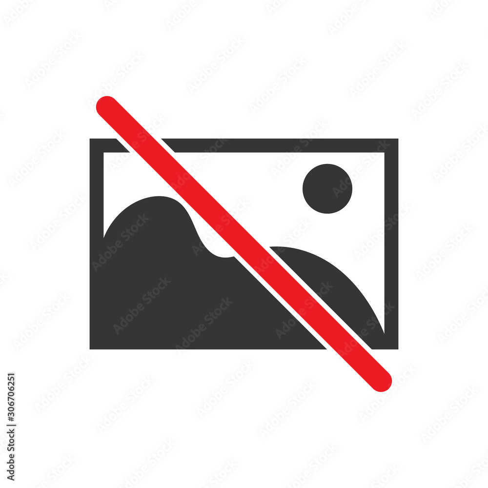 No image vector icon. No photo sign isolated No image vector icon. No photo sign isolated