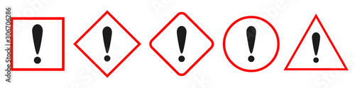 Danger sign. Warning icon. Hazard warning sign.