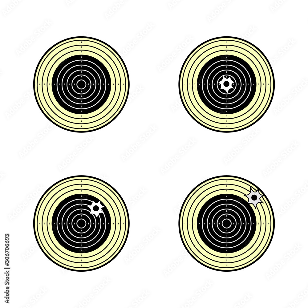vector of Traditional Air Rifle target eps format vector of Traditional Air Rifle target eps format