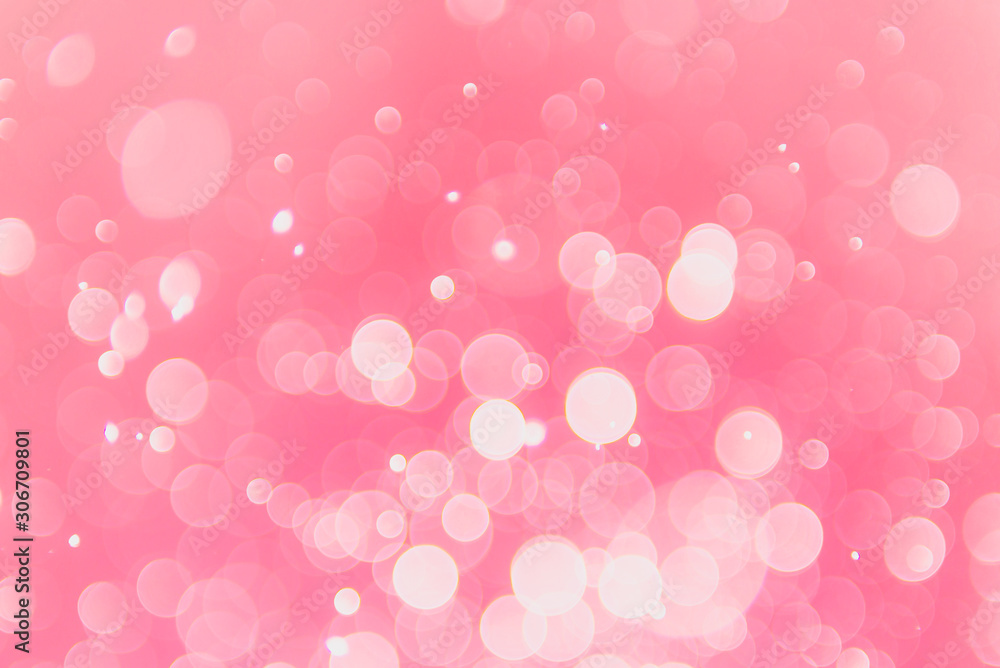 Abstract Pink background with bokeh, bokeh background, sparkle bokeh background, love background