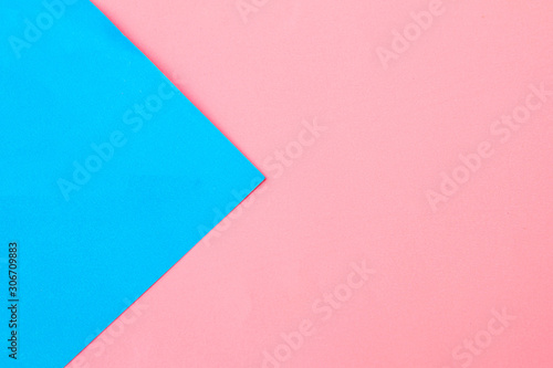 Blue and pink abstract geometric paper background