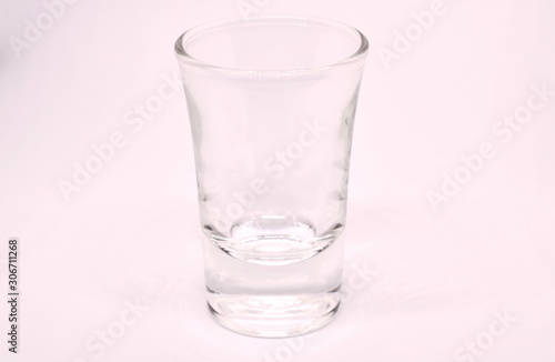 glass shot arranging on white background