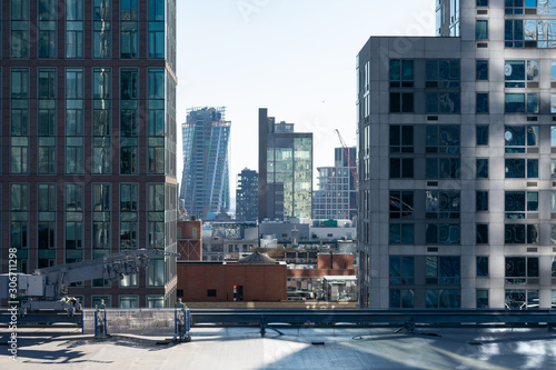 Sticker Rooftops and Modern Skyscrapers in Chelsea New York City