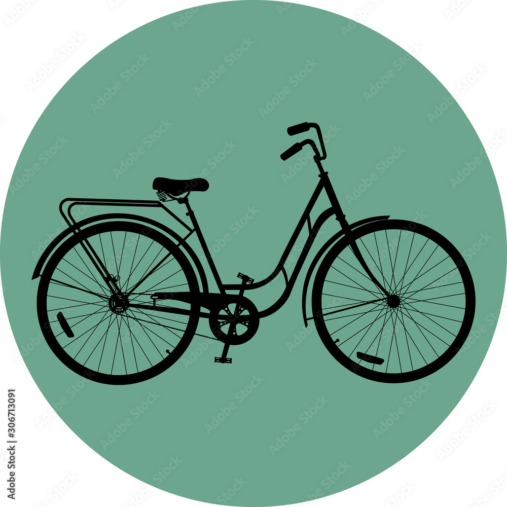 Fototapeta premium Bicycle icon on white background