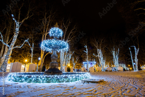 Zagreb by night during Advent