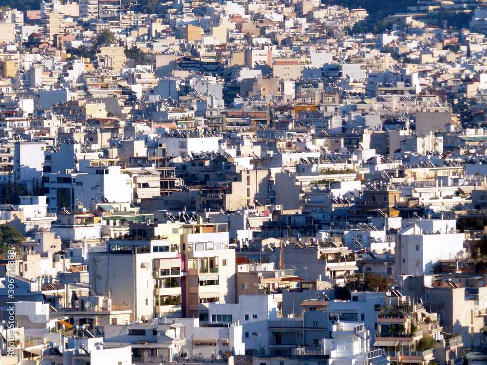 aerial view of the city