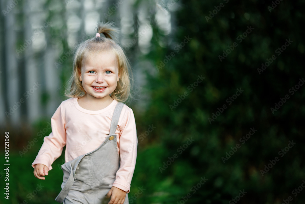 Cute Blonde Kid Smile Summertime Outdoors Bokeh Cute Blonde Kid Smile Summertime Outdoors Bokeh