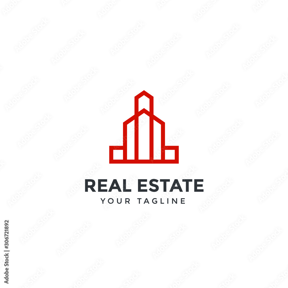 Fototapeta premium real estate logo template design vector