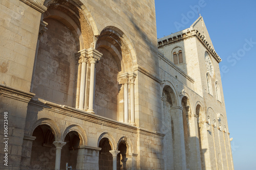Decoration of bell tower of Trani Cathedral
