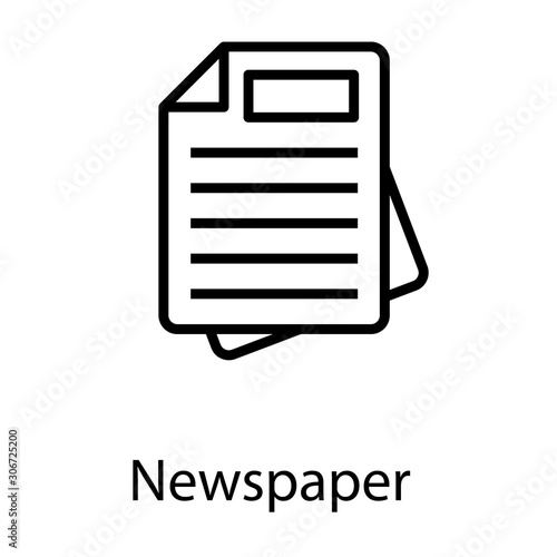  Line Newspaper Vector 