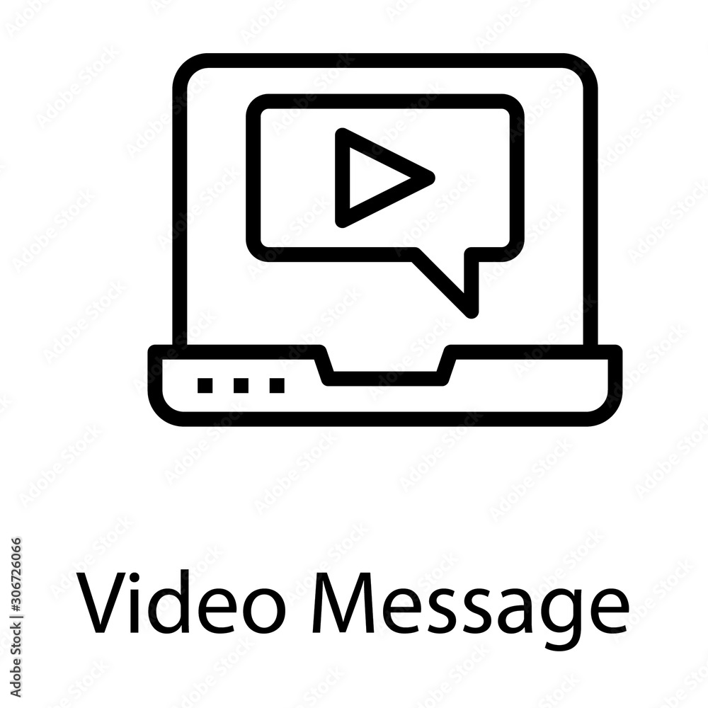 Video Message Vector Video Message Vector