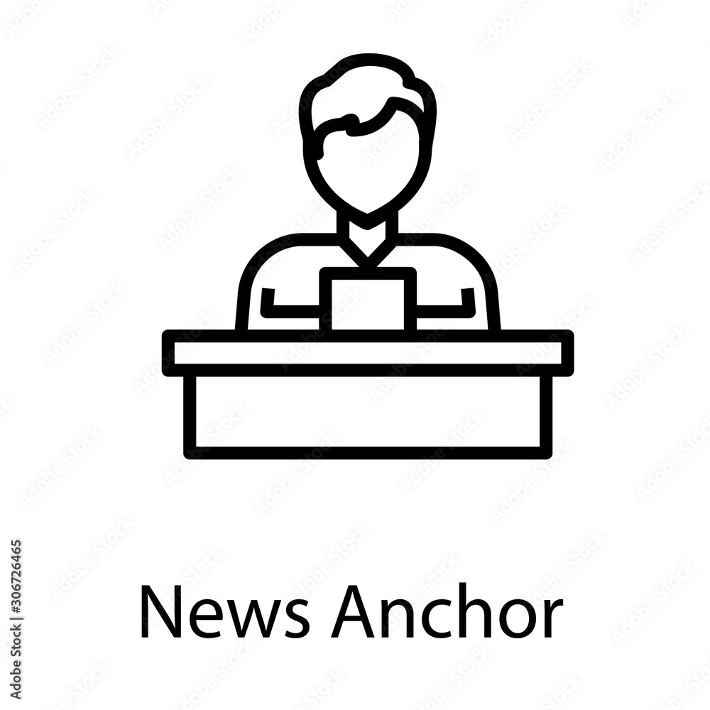  News Anchor Vector 