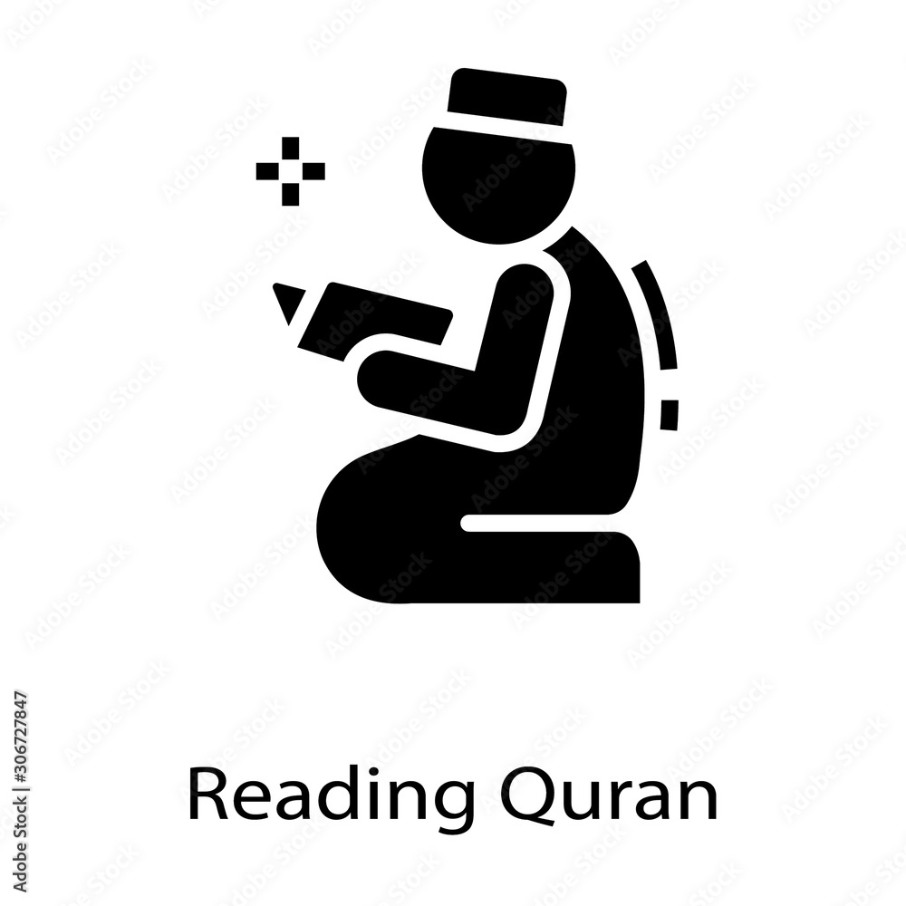  Reading Quran Vector 