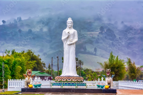 One landmark of Wat Pahuaylad in province Loei, Thailand. A place everyone in every religion can be viewed. photo