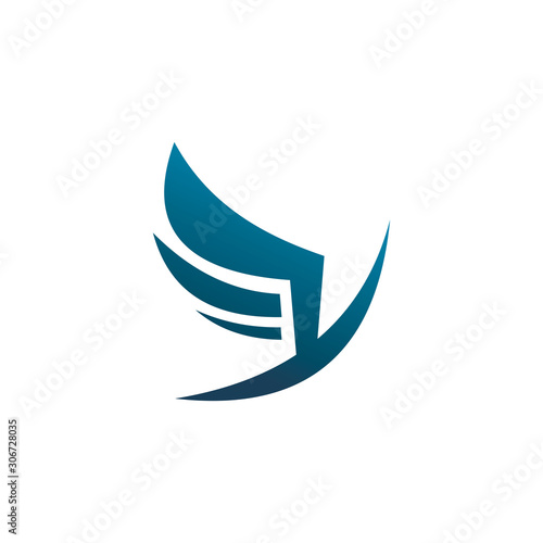 bird color line logo design © adi