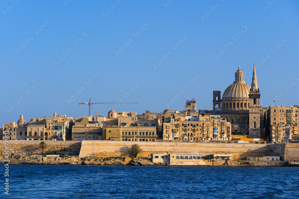 Fototapeta premium Valletta City Skyline In Malta