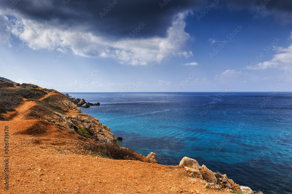 Mediterranean Sea Coast Of Malta Island
