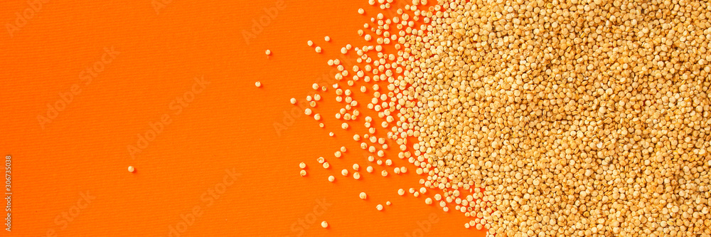 quinoa grain (porridge, super food is healthy snack) menu concept. food background. copy space. Top view quinoa grain (porridge, super food is healthy snack) menu concept. food background. copy space. Top view