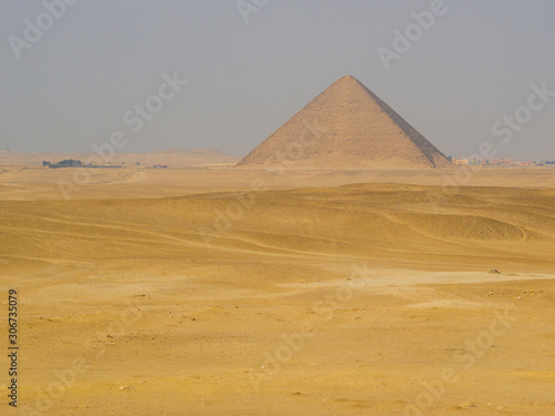 View of the Red Pyramid in Dahshur necropolis  Cairo  Egypt