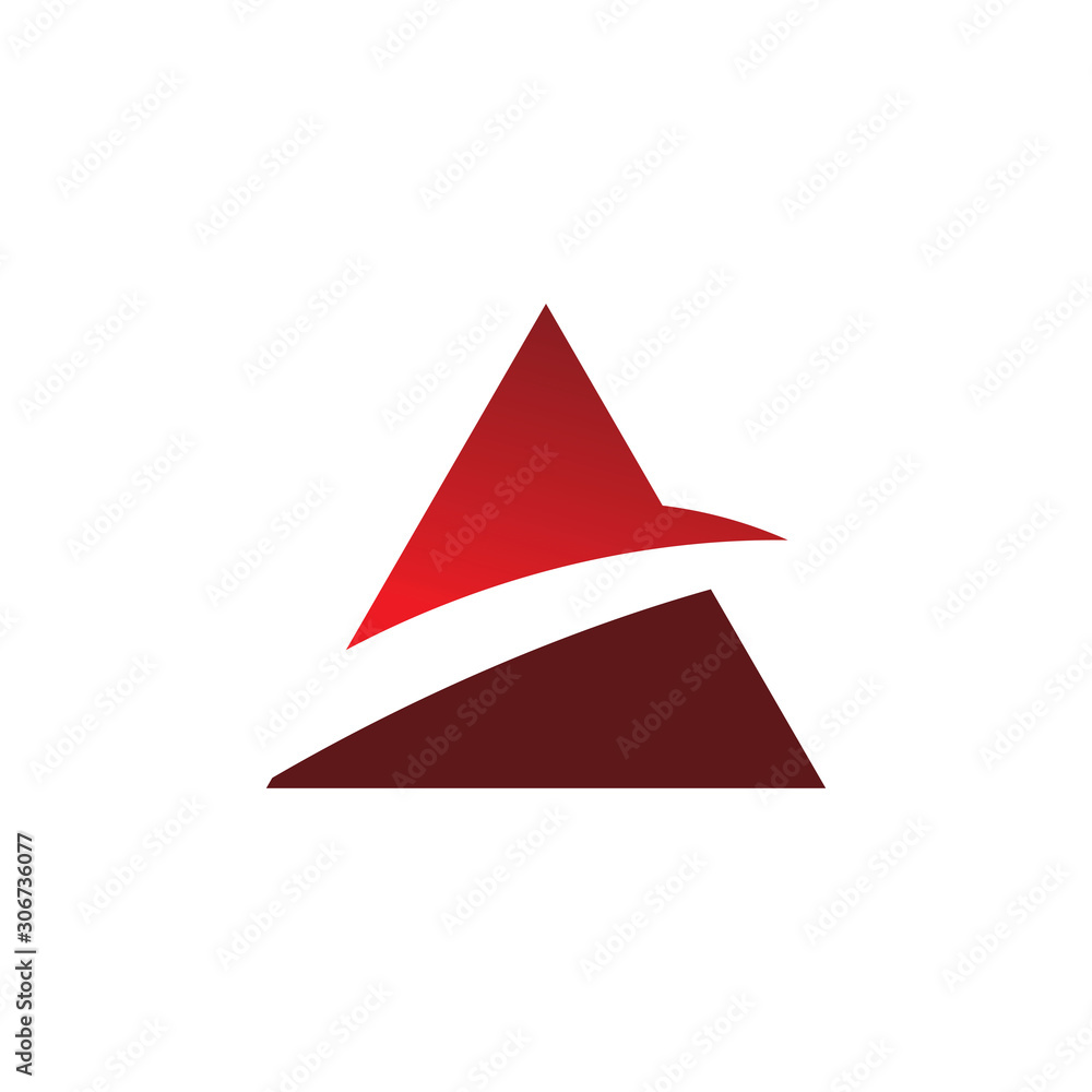 Obraz premium color triangle modern logo design