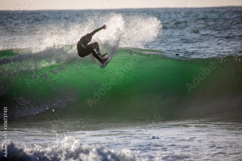 surfer in israel winter nahariya photo