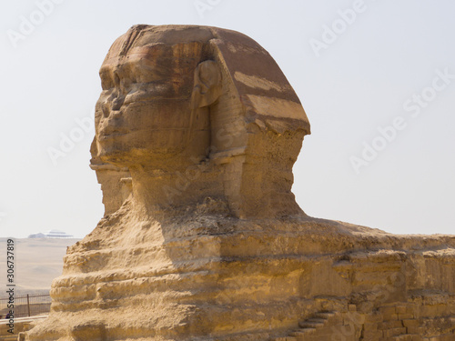 View of the Great Sphinx of Giza. In Cairo  Egypt