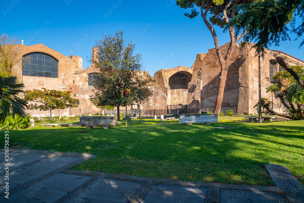 Baths of Diocletian were the largest of the imperial public baths in ancient Rome.