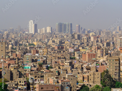 City aerial view from the Citadel in Cairo, Egypt