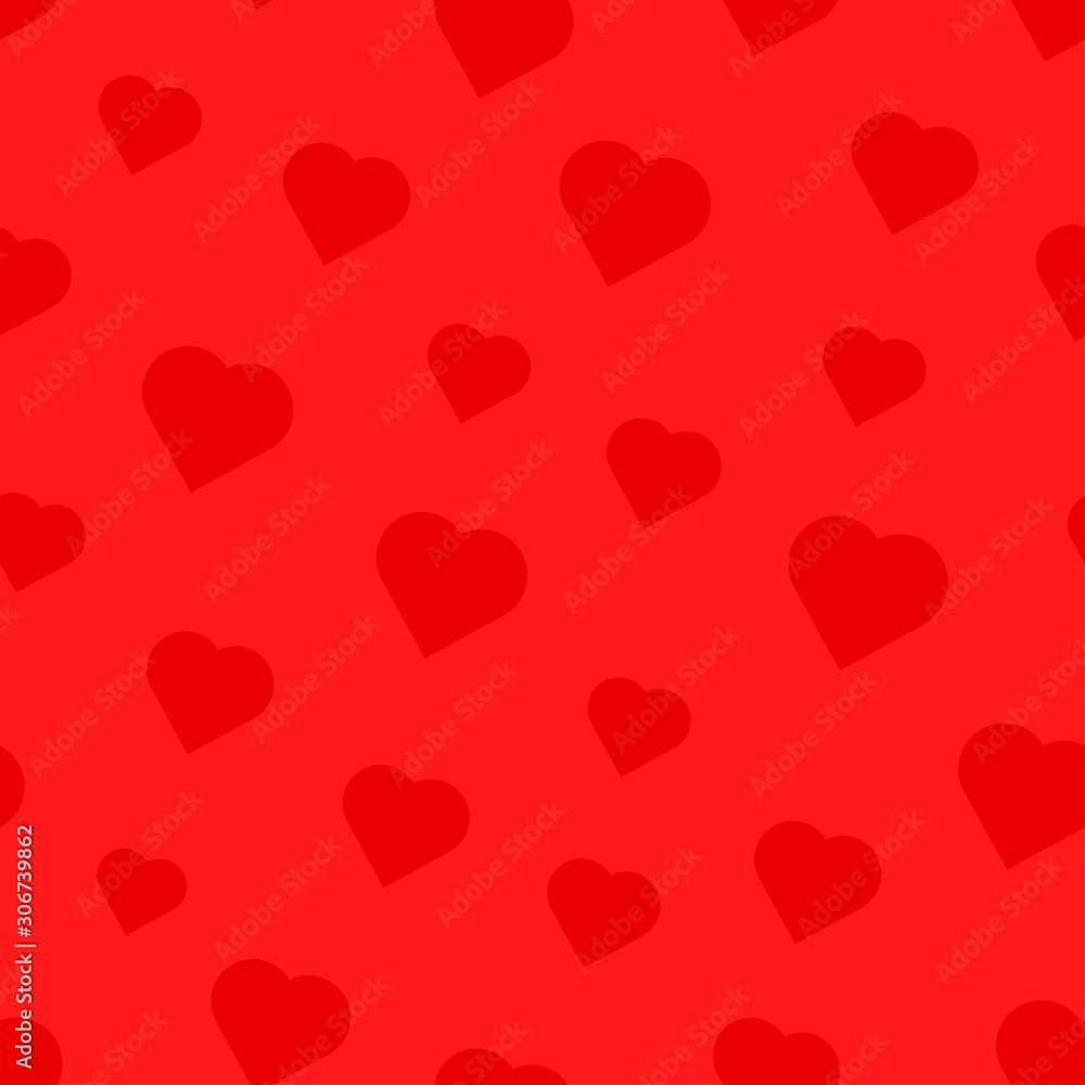 Valentines Day seamless vector pattern with hearts