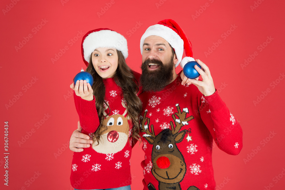Christmas tradition. Father hug little daughter. Small child with dad celebrate christmas. Lovely family. Holly jolly christmas. Inspired for celebration. Happy people. Winter decorations concept Christmas tradition. Father hug little daughter. Small child with dad celebrate christmas. Lovely family. Holly jolly christmas. Inspired for celebration. Happy people. Winter decorations concept