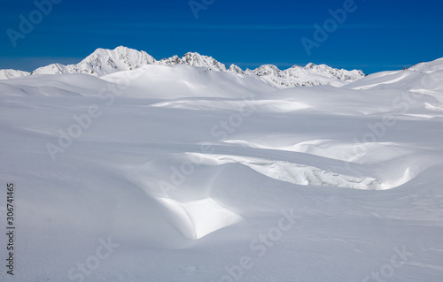 paysage d'hiver à l'alpes d'huez