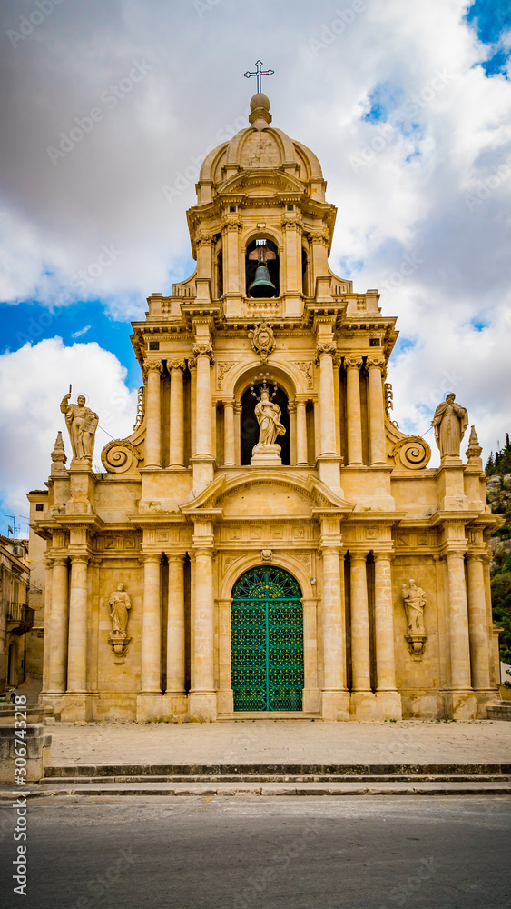 Baroque church of San Bartolomeo,  in Scicli, Sicily