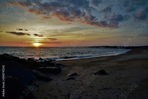 sunset on beach © lee