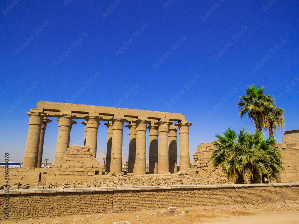 View of the Luxor Temple. In Luxor, Egypt