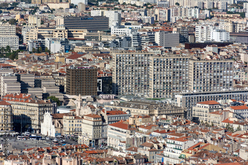 Marseille, metropol city center of france areal view