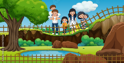 Scene with people at the park