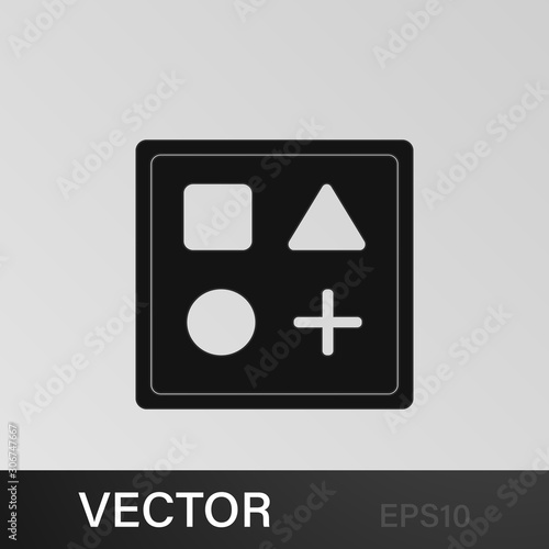 cube with signs icon. Element of toys for mobile concept and web apps. Icon for website design and development, app development. Premium icon