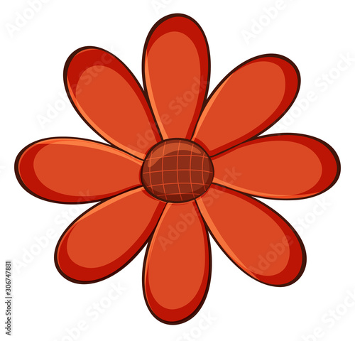 Single flower in red color