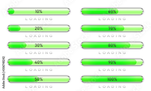 Set of vector loading icons.