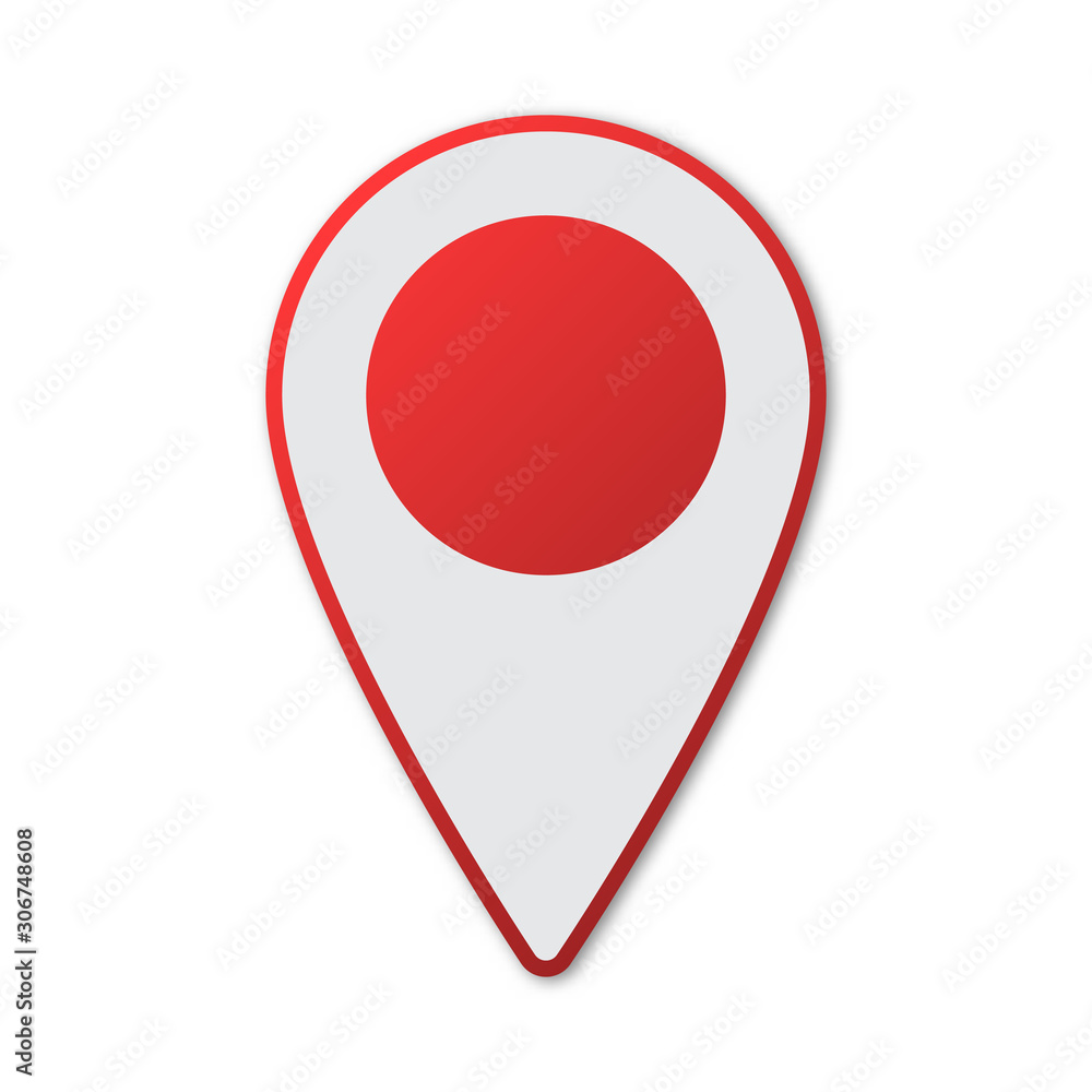 Vector Location pin icon isolated. Vector Location pin icon isolated.