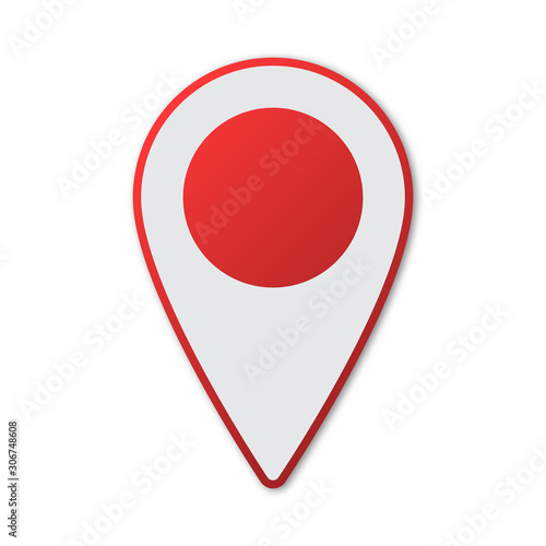 Vector Location pin icon isolated.